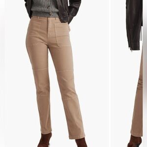 NEW Madewell The '90s Straight Canvas Cargo Pants Light Brown Size 28